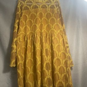 Used XXL mustard color lace short dress